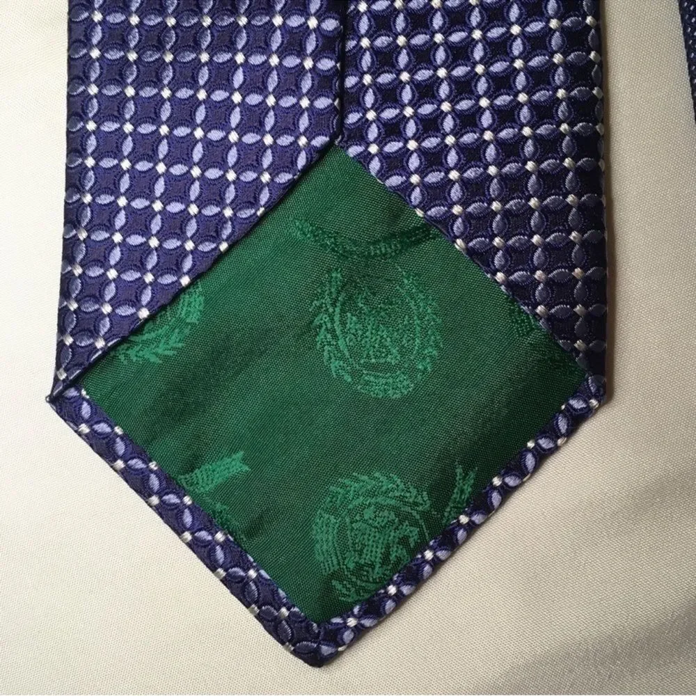 Tommy Hilfiger Navy and White Geometric Tie